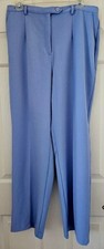 Vtg Sag Harbor Women Dress Pants Lt Blue High Rise Flat Front Sz 14 EUC