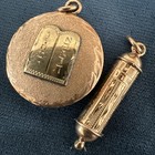 14k gold Religious Pendants Mezuzah Scroll and Ten Commandments 5-6 Grams — photo 9