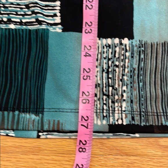 N Touch Womens Abstract Patchwork Top Size L Y2K … - image 8