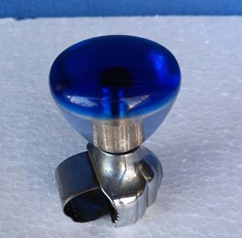 Clear Blue Steering Wheel Knob ~ Suicide Spinner ~ Vintage Casco Necker Brodie