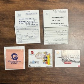 Bandai WonderSwan Wonder Swan WS Color Console Final Fantasy Bundled Ver