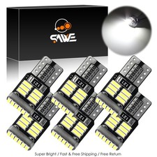 6 X T10 194 168 18smd Led Interior Light Bulbs Map Dome Canbus Xenon White A80