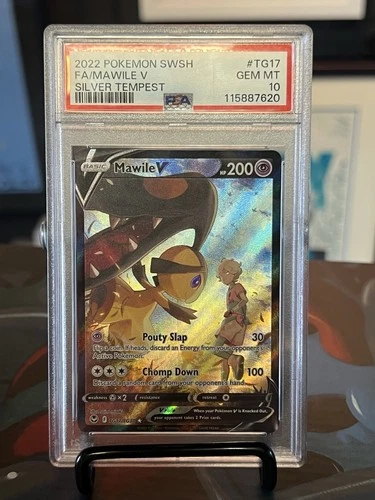 Pokémon TCG 2022 Mawile V Silver Tempest TG17 Ultra Rare Holo PSA 10