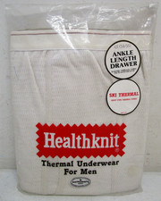 VINTAGE NOS HEALTHKNIT MEN'S SKI THERMAL UNDERWEAR LONG JOHNS SZ 4XL