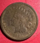 1865 US Indian Head Cent! FINE Details! Civil War Days! Old US Coin!