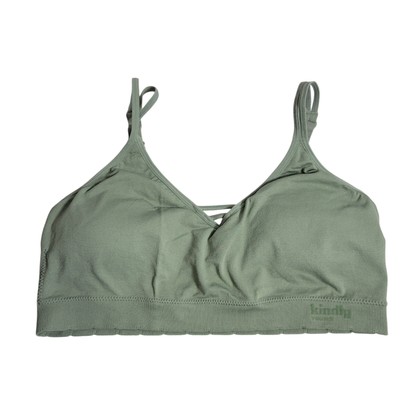 Kindly Yours Sports Bra Womens XL Green Padded Adjustable Straps Stretchy