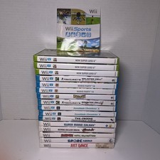 Lot of 16 Wii Wii U EMPTY CASES Wii Sports Manual Mario Super Smash Rayman