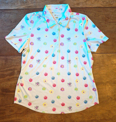 Greg Norman PLAY DRY Floral Polo   Men s M