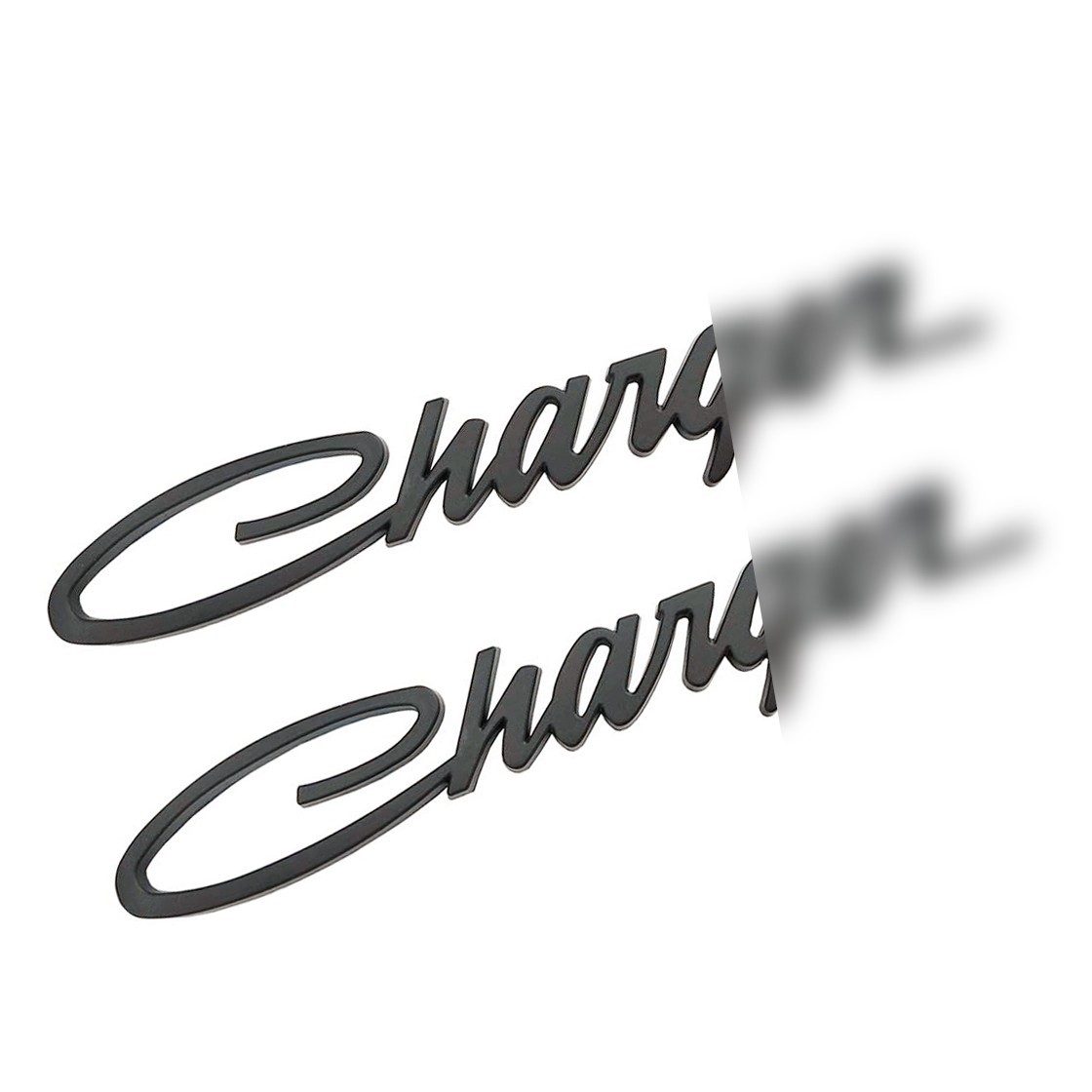 2Pc Matte Black Side Fender Letter Script Emblem Nameplate For Charger ...