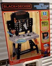 Black  Decker Jr. Mega Power N' Play Workbench with Realistic Sounds 52 Tools