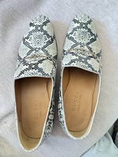 Gucci Men’s Snake Skin Loafers Horsebit Gold Detail Size 8 Made in Italy
