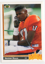 Herman Moore #17 Upper Deck Star Rookie 1991 Football Card