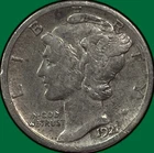 1921-D Mercury Dime Silver Choice Fine F+ Coin #33260