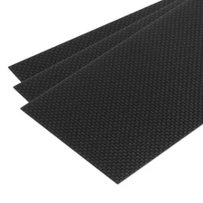 3 Pcs Carbon Fiber Sheet 250x100x1mm Glossy Surface Plain Weave Panel Sheet