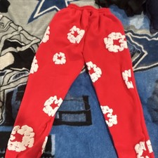 Denim Tears Red Floral Tracksuit Set Hoodie  Jogger Pants Size M Men  s