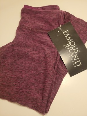 Famous Brand Women's Ankle Leggings Heathered Purple Size XS Regular