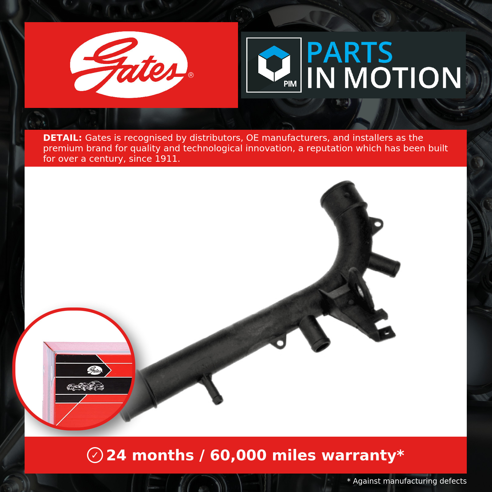 COOLANT PIPE 02-2807 FOR VAUXHALL NOVA/Hatchback ASTRA/Mk/III OPEL CORSA 1.4L - Image 3