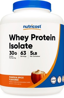Nutricost Whey Protein Isolate Powder (Pumpkin Spice) 5 LB - 30g of Protein