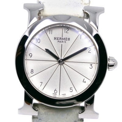 HERMES Heure H watch Watches HR1.210 SilverDial Stainless Steel/Embossed L...