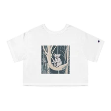 Champion Women's Heritage Cropped T-Shirt | lounger_koala_in_zoo_enclosure | Dra