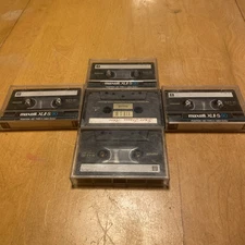 Maxell XLII-S 90 Lot of 5 Type II High Bias used cassette tapes