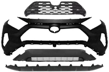 Front Bumper Cover Fascia & Grille Assembly Kit For 2019-2022 Toyota Rav4