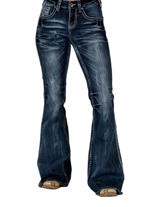 Cowgirl Tuff Western Jeans Womens Firewater 31 Long Medium Wash JFIREW CLEARANCE