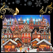 APOTODITO Christmas Cards, Musical Pop Up Cards with Music and Light, Pop up ...