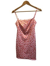 Urban outfitters Dress Sateen Butterfly Pink XS new Y2K Style Lined
