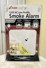 KIDDE 120V AC LOW PROFILE SMOKE ALARM | FLUSH MOUNT | SQUARE | KN-SMFM-i