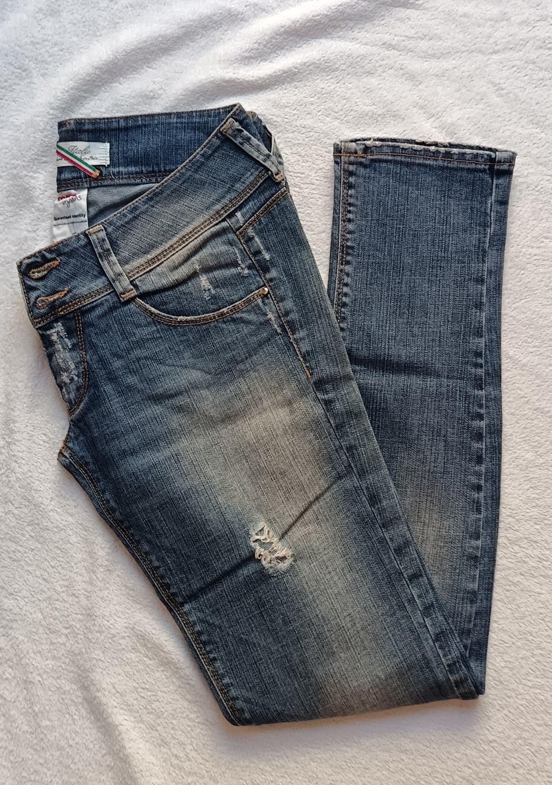 MET jeans donna skinny blu denim elasticizzato taglia 29