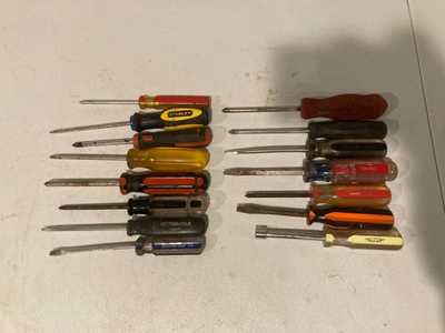 #ad #ad Vintage Screwdriver Set Lot Stanley Craftsman Pittsburgh Ace Credo Tools USA $29.99