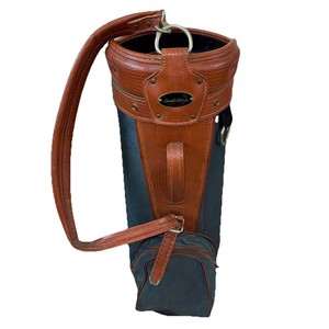 Vintage Arnold Palmer ProGroup Golf Bag Faux Alligator Leather Canvas USA