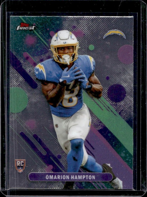 2025 Topps Finest Omarion Hampton RC Rookie #12 Chargers