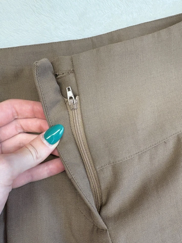 Pantalones de diseñador Bally para mujer talla 6 mezcla de lana pierna ancha Italia beige Foto 4 de 4