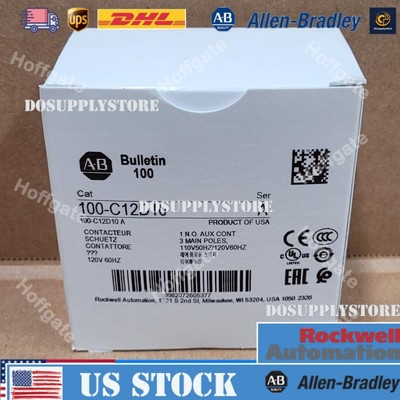 New Allen Bradley 100-C12D10 /A MCS-C IEC Contactor 12A 110V 50Hz/120V 60Hz USA