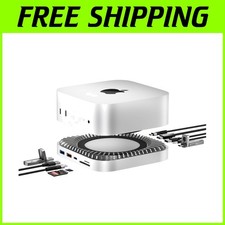 Elegant Aluminum Mac Mini Dock with HDMI, USB-C, and SSD Support for M4 Pro