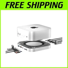 Elegant Aluminum Mac Mini Dock with HDMI, USB-C, and SSD Support for M4 Pro