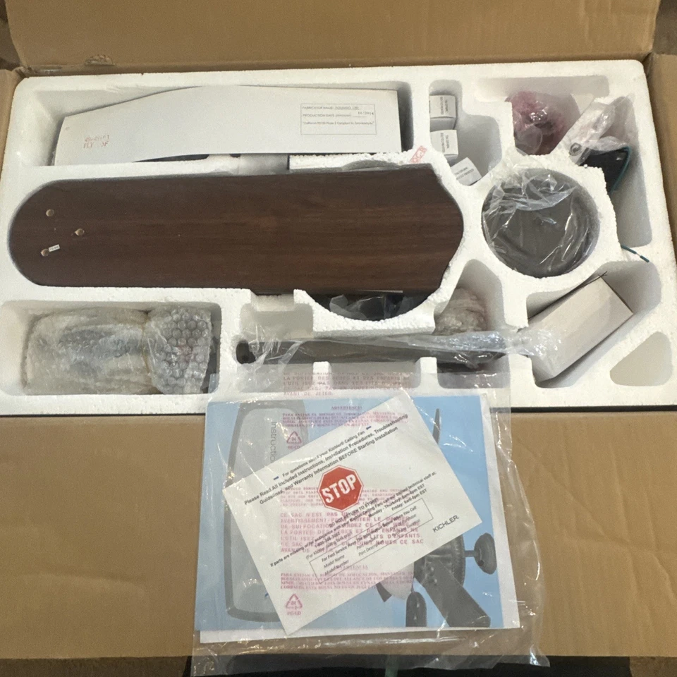 Kichler Lighting Larissa 300012TZG 52" Ceiling Fan w/ Cool Touch Control - Image 2 of 4