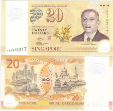 Singapore - 20 Dollars 2007 UNC P. 53 commemorative Polymer Lemberg-Zp