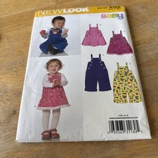 New Look #6768 Baby Dress/ Bib Overalls Pattern Sz NB-L NEW UNCUT