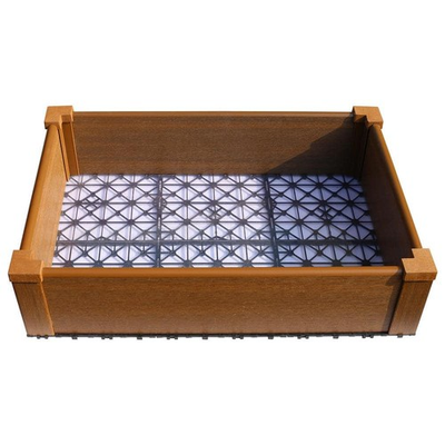 #ad 24 In. X 36 In. Peruvian Teak Composite Lumber Patio Raised Garden Bed Kit $88.04