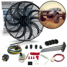 Zirgo High Performance Adjustable 16 Fan Cooling System Kit - Nissan Titan 12V