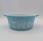 Vintage Pyrex 475-B Butterprint Turquoise 2.5 Qt Casserole Dish No Lid USA