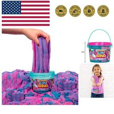 by , 1.5lbs. of Moldable, Stretchable, Expandable Play Sand, Neon Pink  Blue...