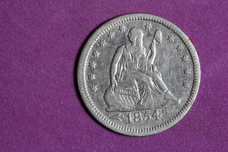 ESTATE FIND 1854 - Seated Liberty Quarter W/ARROWS!!  #N08010
