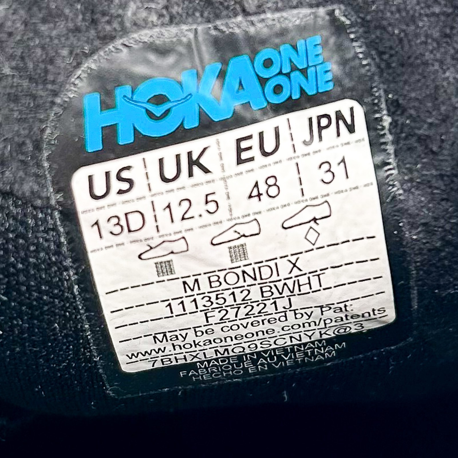 Hoka One One Bondi X Men's Size 13D  Blue Running Shoes thumbnail 9