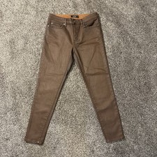 Lauren Ralph Lauren Black Label Super Stretch Skinny Ankle Brown Pants Size 8