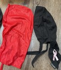 Motorcycle Bandana Head Wraps, Doo Rag Dorag, Black/RED-lot Of 5 — photo 4