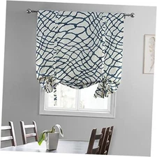  Room Darkening Tie Up Curtains 46 X 63 Inch Ellis 46"W x 63"H Ellis Blue